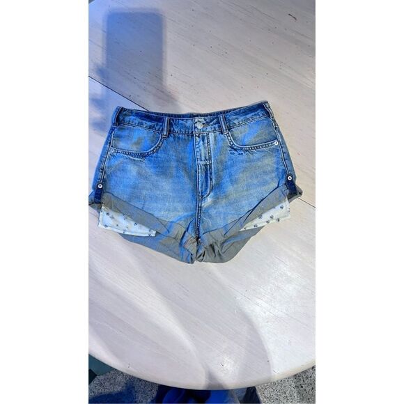 ANTHROPOLOGIE PILCRO WOMENS DENIM JEAN SHORTS WOMENS SIZE 27 - Picture 1 of 12